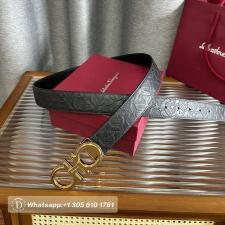 Ferragamo Black Belt 3.5cm