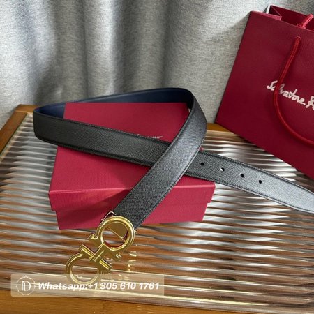 Ferragamo Black Belt 3.5cm