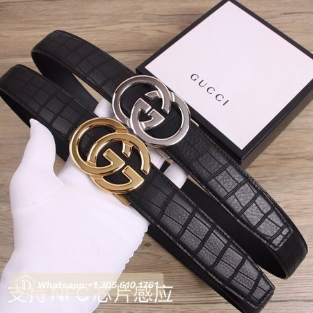 Gucci Thin Black Belt 3.5cm