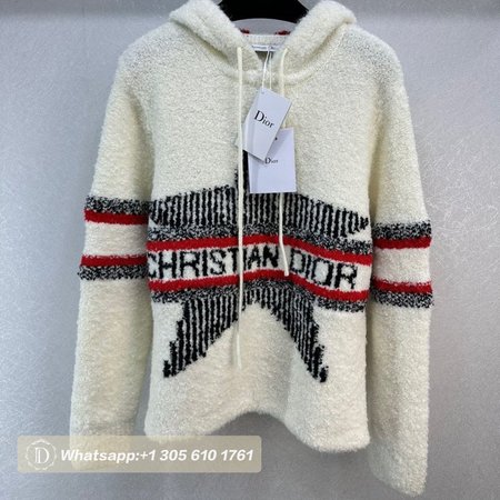 Dior Five-pointed Star Hooded Knit Hoodie