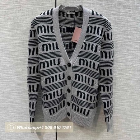 Miu Miu V-Neck Cardigan Sweater