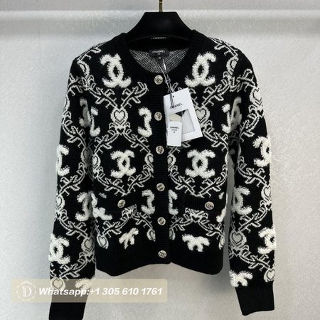 Chanel Round Collar Cardigan Sweater