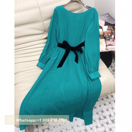 Gucci V-Neck Dress Green