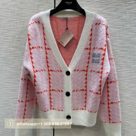 Miu Miu V-Neck Cardigan Sweater