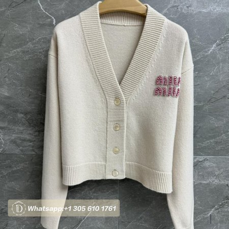 Miu Miu V-Neck Cardigan Sweater