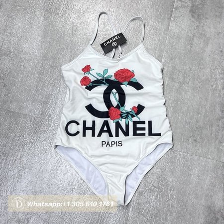 Chanel White One-Piece Swimsuit