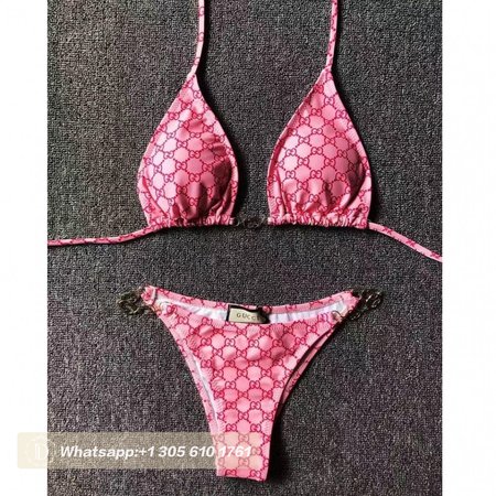 Gucci Pink Two-Piece Swimsuit