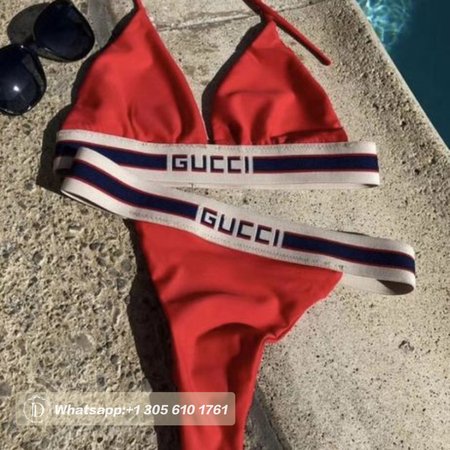 Gucci Red Two-Piece Swimsuit