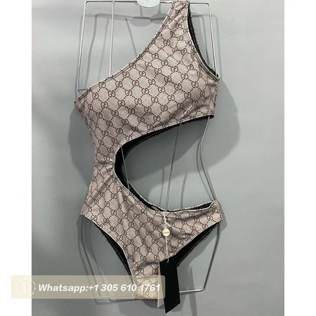 Gucci Waist-Revealing One-Piece Swimsuit