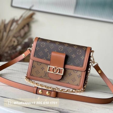 dauphine monogram reverse mm brown