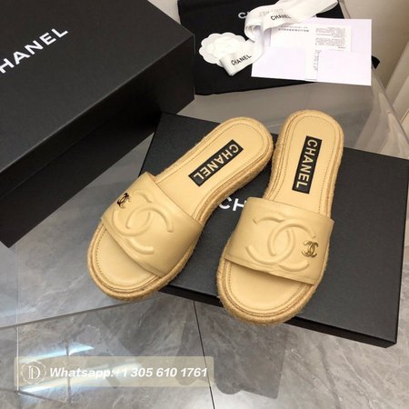 Chanel Casual Style Leather Party Style Elegant Sandals