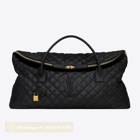 Saint Laurent Es Giant Travel Bag In Quilted Leather