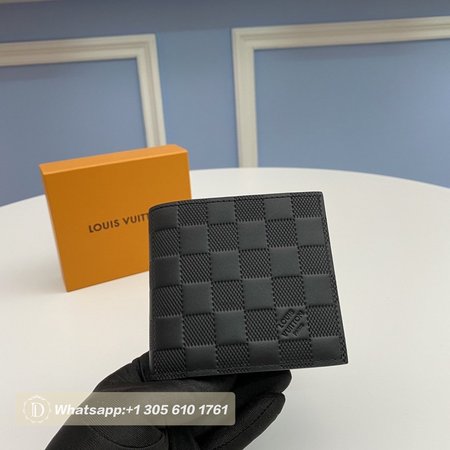 slender wallet damier infini black