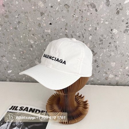 Balenciaga Logo Cap White/Black