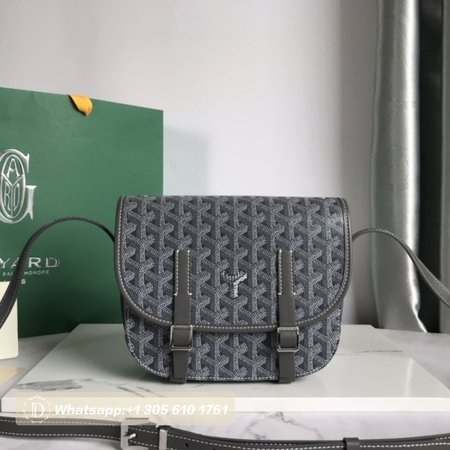 Goyard Belvedere Messenger Goyardine MM Gray