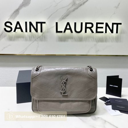 Saint Laurent Gray Niki Shoulder Bag