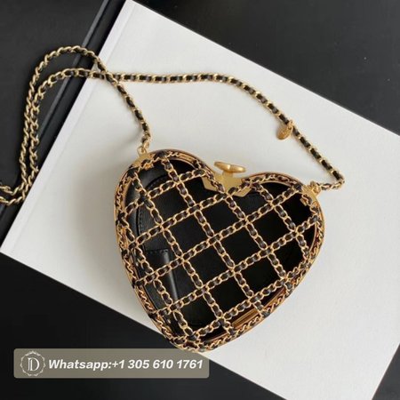 Chanel Heart Minaudiere Lambskin & Gold-Tone