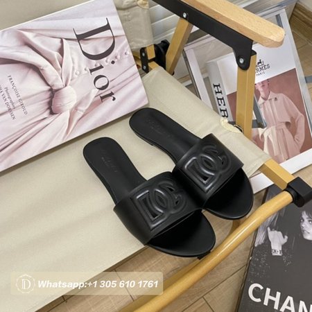 Dolce & Gabbana Black Logo Slides