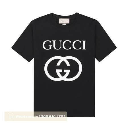 Gucci Interlocking GG Print T-shirt Men's Black Ivory