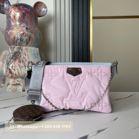 maxi multi pochette accessoires silver/pale pink