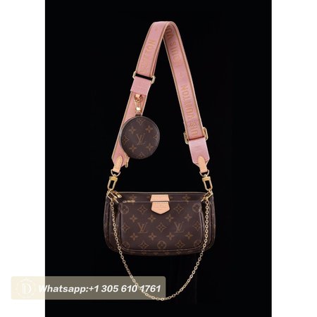 multi pochette accessoires monogram rose clair