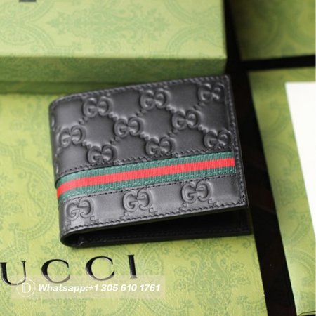 Gucci Bifold Wallet Signature Web Black