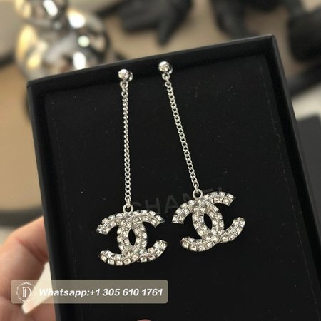 Chanel CC Long Earrings