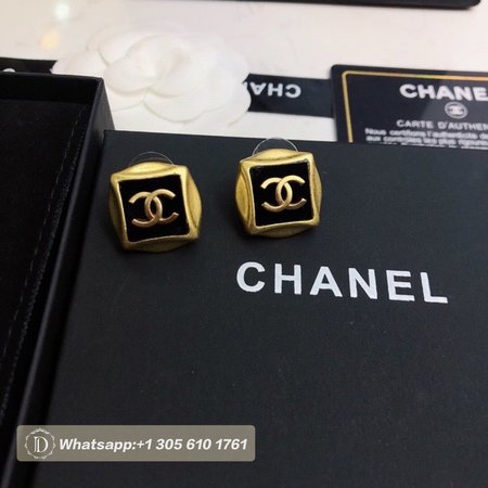 Chanel CC Square Clip Earrings