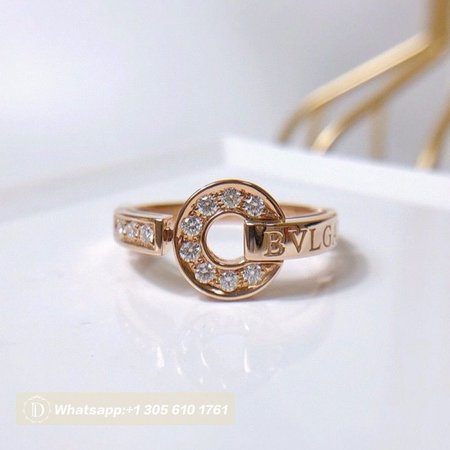 Bvlgari Diamond Ring K18rg Rose Gold