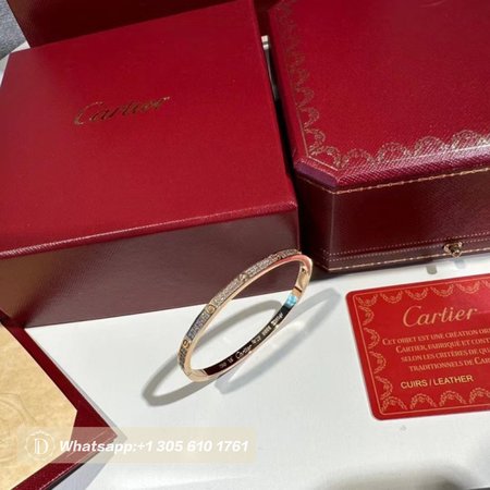 Cartier Love Bracelet 18k White Gold Diamonds