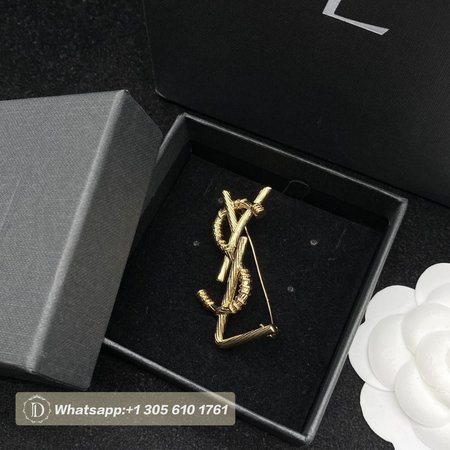 Saint Laurent Gold-Tone Brooch