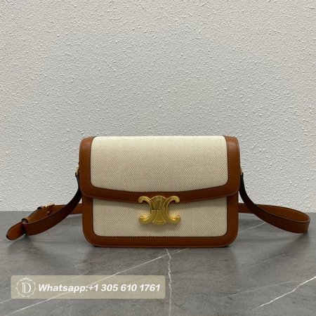 Celine Triomphe Bag Medium Canvas Tan/Brown