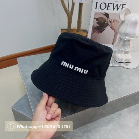 Miu Miu Logo Embroidered Bucket Hat