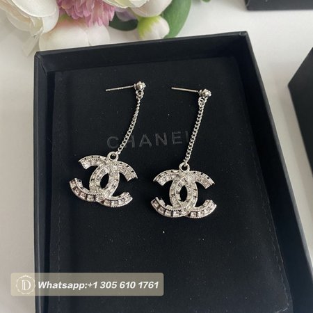 Chanel CC Drop Earrings