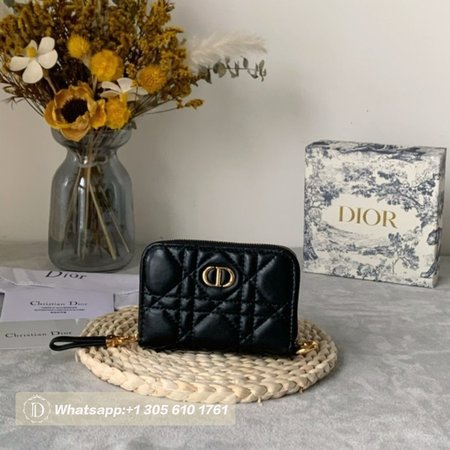 Dior Caro Compact Zipped Wallet