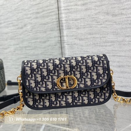 Dior Oblique Jacquard Blue 30 Montaigne Avenue Bag