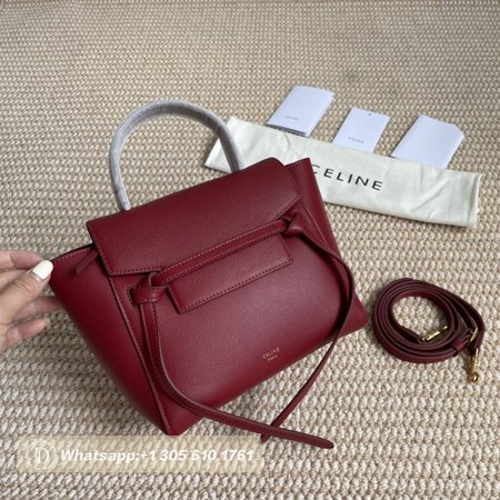 Celine Micro Belt Bag In Grained Calfskin