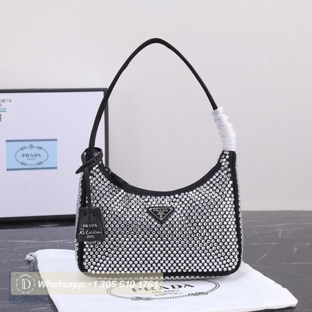 Prada Re-Edition 2000 Crystal Mini Bag Black