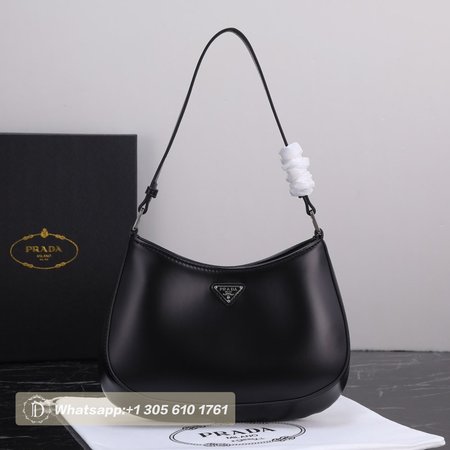 Prada Cleo Brushed Leather Shoulder Bag