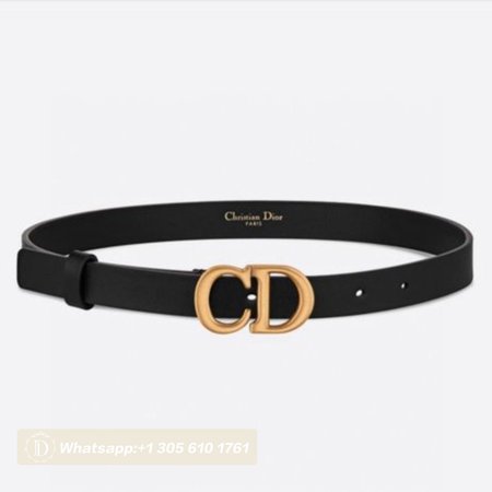 Dior Saddle Belt 20mm Black Smooth Calfskin