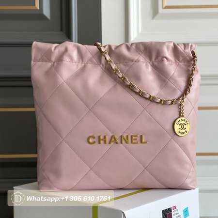 Chanel Calfskin Quilted Chanel 22 Rose Clair