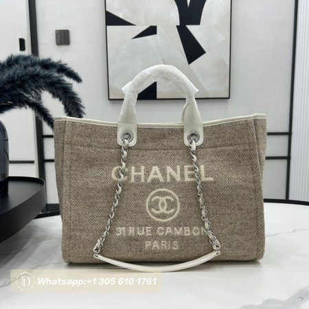 Chanel Medium Denim Deauville Shopping Tote