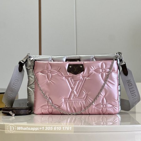 Maxi Multi Pochette Accessoires Silver/Pale Pink