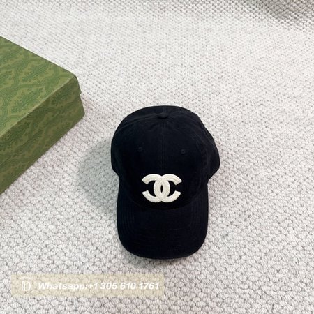 Chanel Cotton CC Cap Hat Black