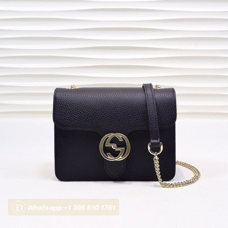 Gucci Interlocking G Shoulder Bag Small Black