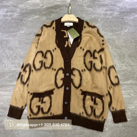 Gucci Reversible GG Mohair Wool Cardigan