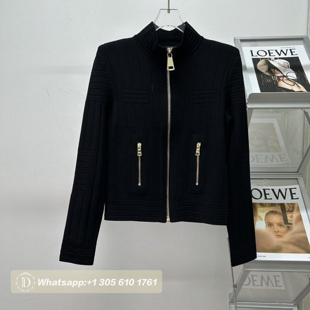 Balmain Black Zip Cardigan