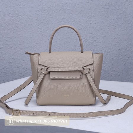 Celine Pico Belt Bag In Grained Calfskin Light Taupe