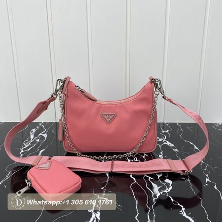 Prada Re-Edition 2005 Saffiano Leather Bag Petal Pink 1BH204