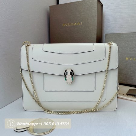 Bvlgari Serpenti Forever Shoulder Bag White 290265